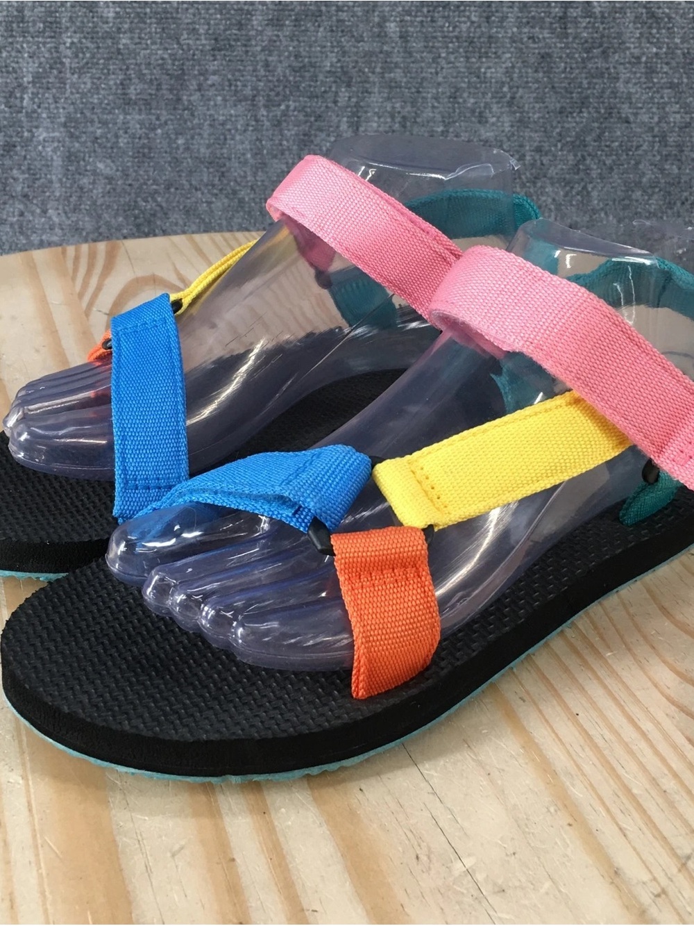 Kids Multicolor Strap Sandals - Pink, Blue, Yellow, Orange